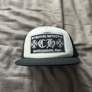 Chrome Hearts Black and White Mesh Cap